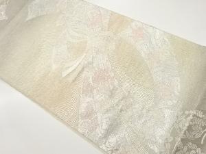 紗 束ね熨斗に花々模様織出し袋帯